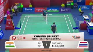 Panitchaphon Teeraratsakul vs Ravi Ravi - QUALIFICATION - Badminton Toyota Thailand Open 2024