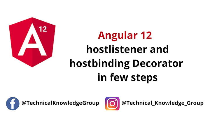Angular 12 - hostlistener and hostbinding in decorator in Angular 12