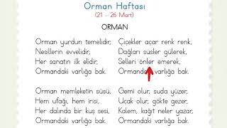 Orman Haftası  - Orman Şiiri