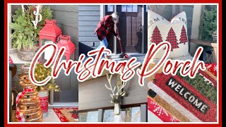 CHRISTMAS FRONT PORCH CLEAN AND DECORATE WITH ME 2021