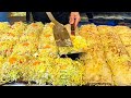 japanese street food - hiroshima style okonomiyaki お好み焼き hiroshimayaki