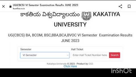 Kakatiya University Degree 6th Sem Results Released || Check fast in website