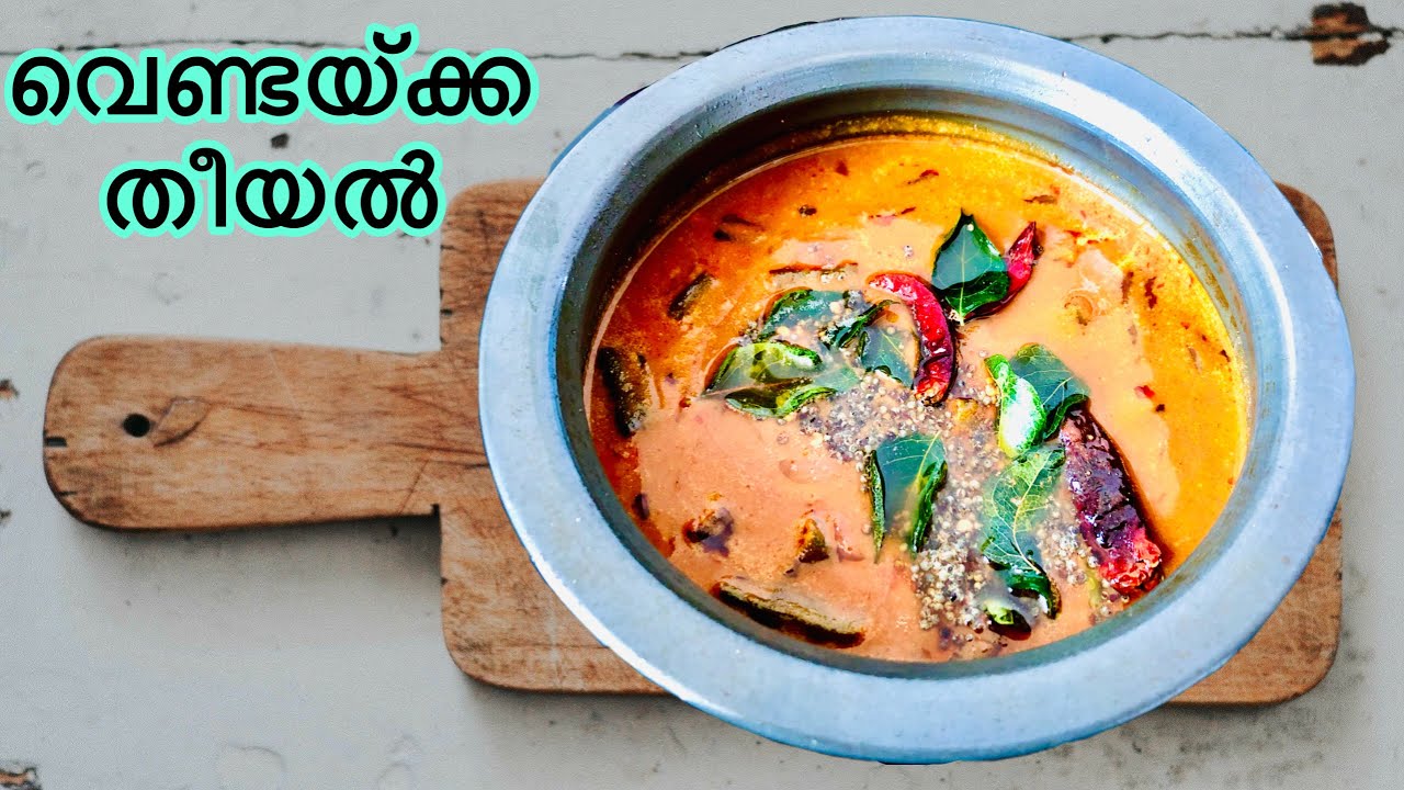 വെണ്ടയ്ക്ക തീയൽ Vendakka Theeyal Ladies Finger Curry Malayalam