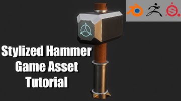 Stylized Hammer 3D Game Asset Tutorial (Blender-Zbrush-SubstancePainter)