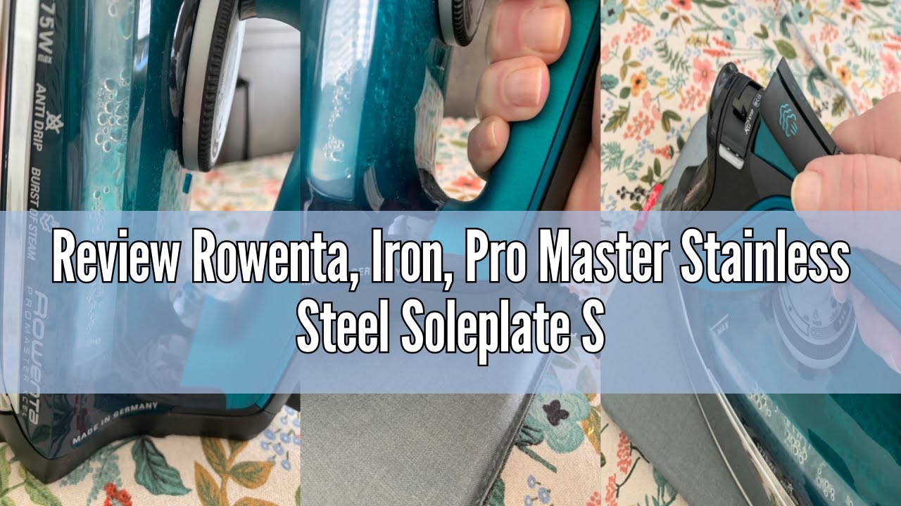 Review Rowenta, Iron, Pro Master Stainless Steel Soleplate Steam Iron for Clothes, 210 g/min, 400 Mi