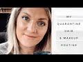 QUARANTINE  GET READY WITH ME | New Skin Care Routine, Easy Makeup, L'ange Straightening Brush