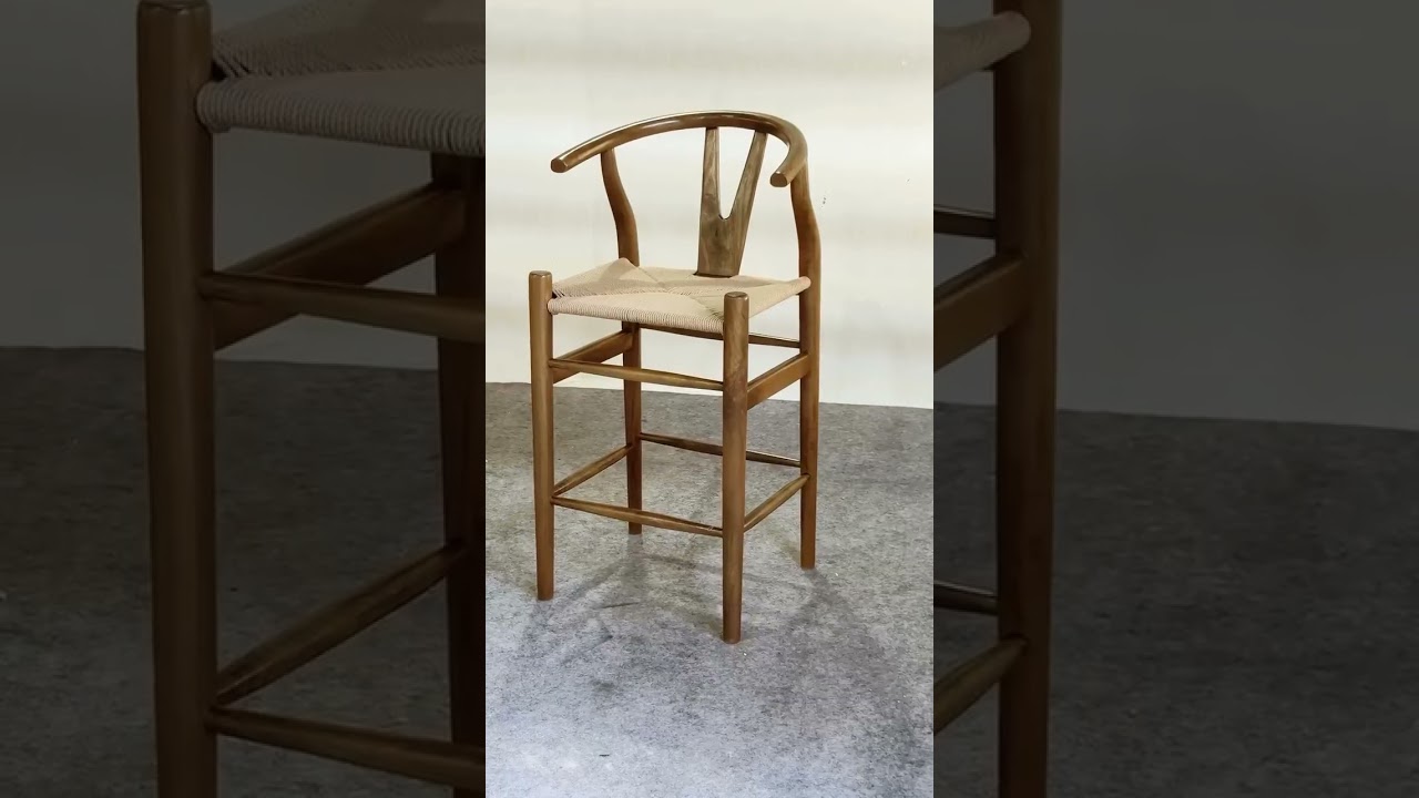 We’re obsessed 😍 with this handcrafted mango wood bar stool - natural jute rope, comfy 