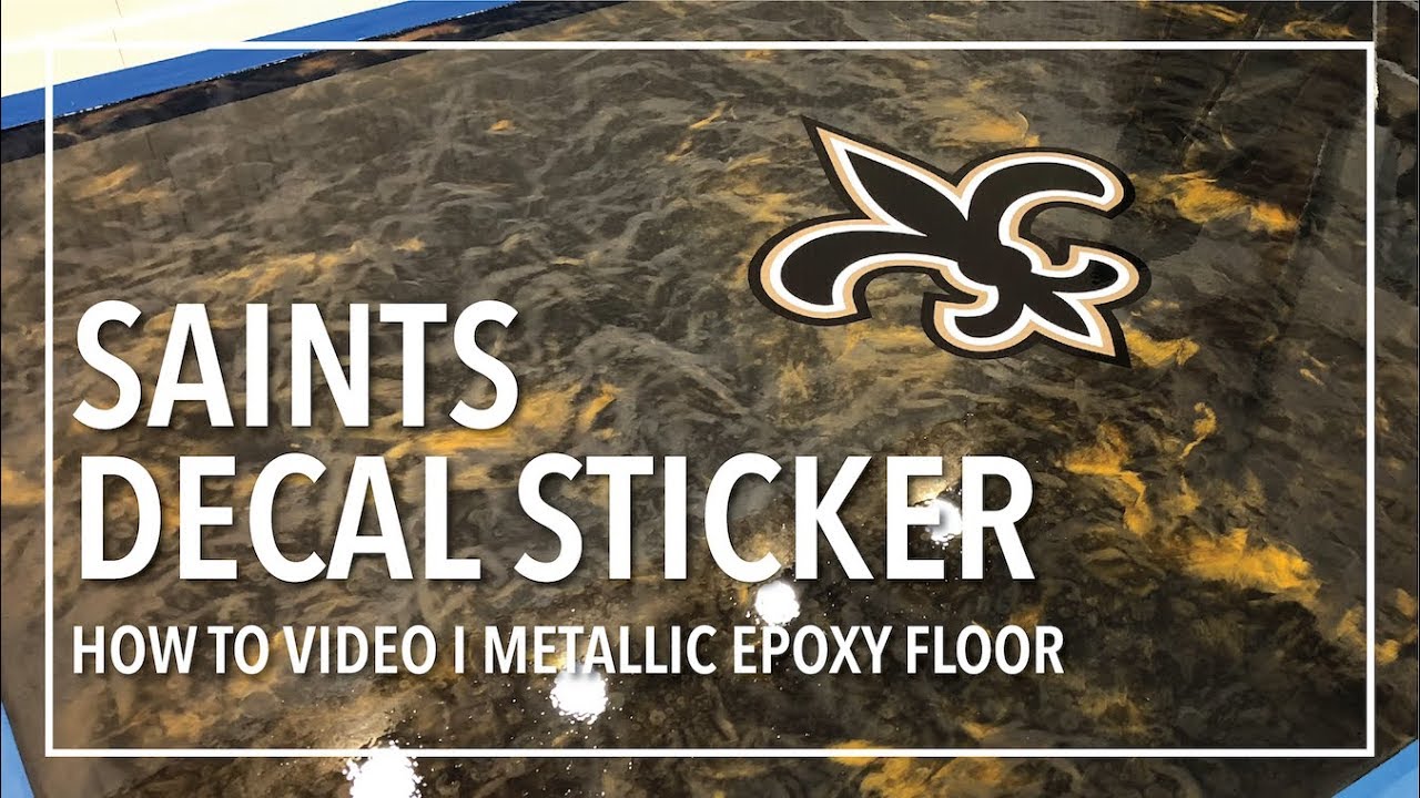 Epoxy Floor With Decal Sticker How To Check It Out Youtube