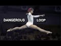 Olga Korbut performs a dangerous loop.