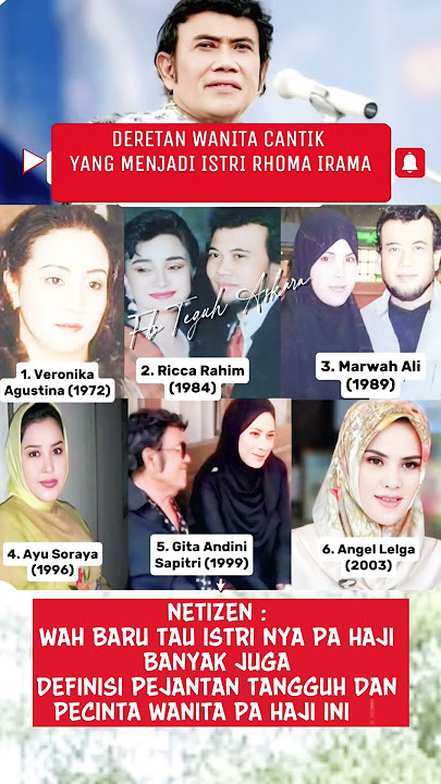 Inilah 6 Istri Raja Dangdut Rhoma Irama❗#celebrity #entertainment #rhomairama #beritaterkini