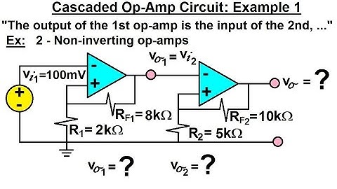 Electrical Engineering: Ch 5: Operational Amp (20 of 28) Cascaded Op-Amp Circuit: Example 1