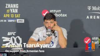 Arman Tsarukyan Talks About Armenian Support At UFC 300
