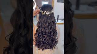 Cute bride hairstyle || wedding hairstyles || hair tutorial || hair accessories #shorts screenshot 1