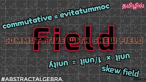 Field Definition || Skew Field || (Abstract algebra) || @17matboy
