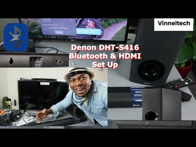 How to Set and Connect Denon DHT - S416 Soundbar To Your TV With HDMI Arc  Cable and Bluetooth - YouTube