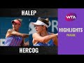 Simona Halep vs. Polona Hercog | 2020 Prague First Round | WTA Highlights