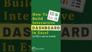 how to build interactive dashboards in excel 📊 #shorts