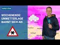 Wetter spielt verrückt - Unwetter am Wochenende