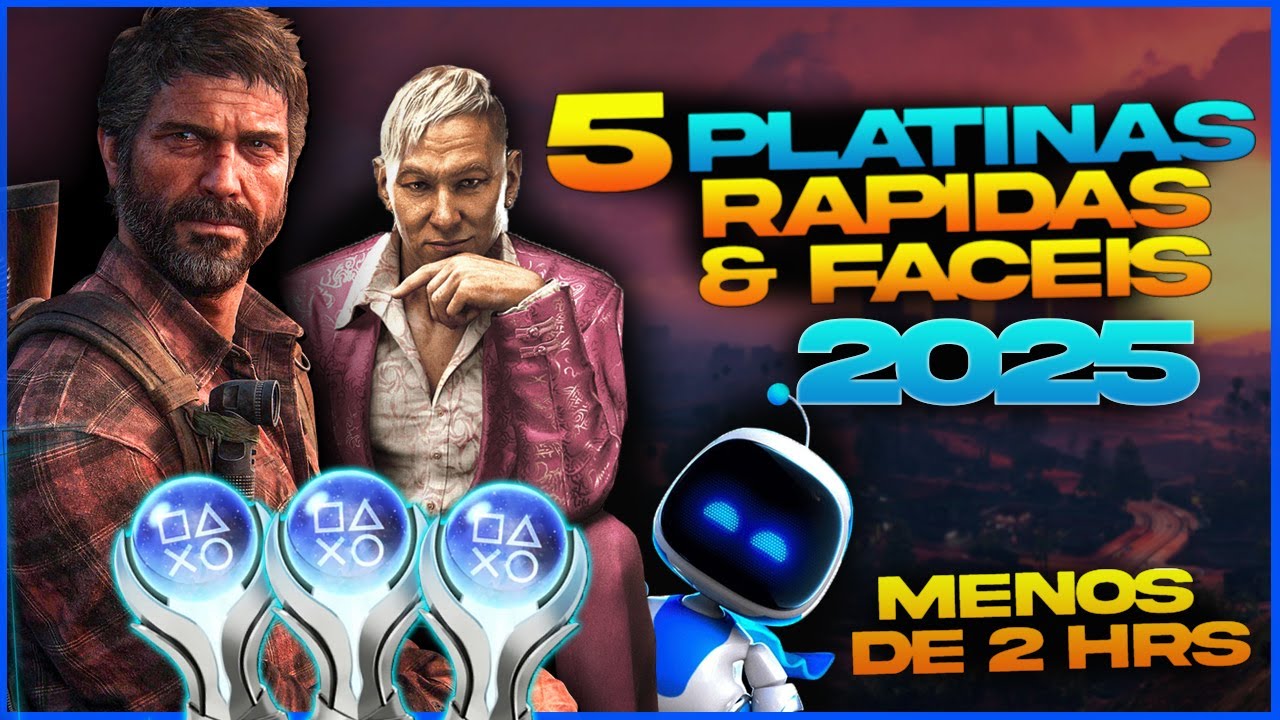 🏆5 PLATINAS MAIS FÁCEIS E RÁPIDAS - MENOS DE 2 HORAS