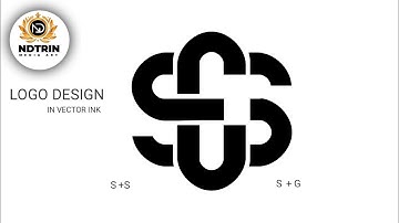 S + S , S + G logo design in vector ink | vector ink tutorial
