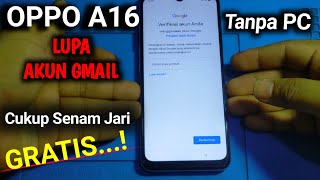 CARA BYPASS AKUN GMAIL OPPO A16 CPH2269 LUPA GMAIL A16 how to overcome forgot gmail account Oppo A16 screenshot 4