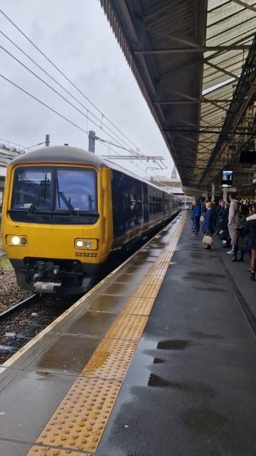 Northern Trains 323232 + 3232?? arriving into #Bolton Platform 3 on its ...