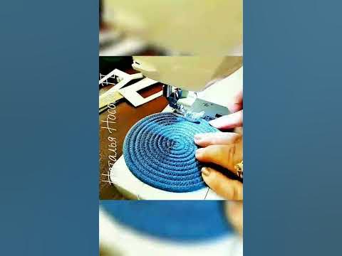 Шьём корзинку из шнура с сердечником. - YouTube