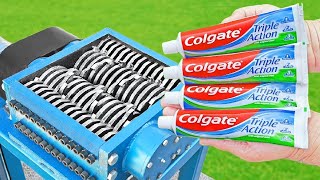 EXPERIMENT COLGATE TOOTHPASTE VS SHREDDER