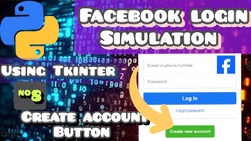 Facebook Login and Signup Simulation in Python using Tkinter (create account button)