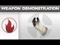 Weapon demonstration hot hand