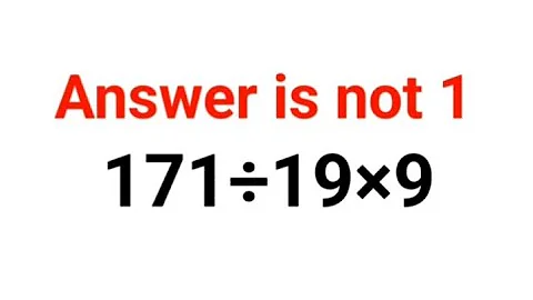 171÷19×9 The answer is not 1. Many got it wrong!  Ukraine Math Test #math #percentages #ukraine