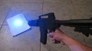 Real Life Laser Gun! Airsoft Gun Hacked Into Laser Blaster!