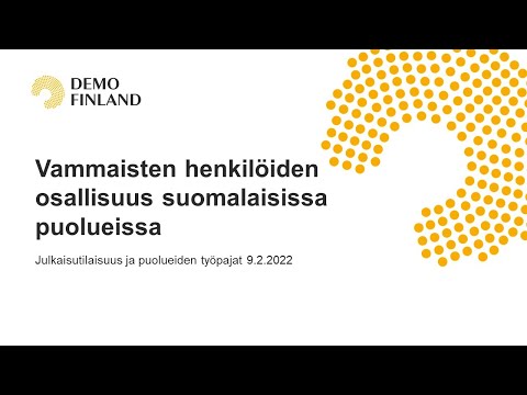 Video: Mitkä ovat esimerkkejä korkean esiintyvyyden vammaisuudesta?