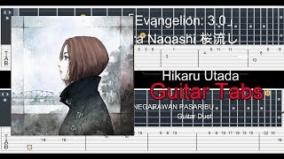 Guitar Tabs Sakura Nagashi (桜流し) by Hikaru Utada (ED of Evangelion 3.0/3.33)