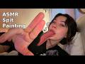 ASMR Spit Painting (mouth sounds, visual ASMR, whispering)