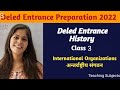 Delhi deled entrance Preparation 2022 || International Organizations || History class 3 || Deled