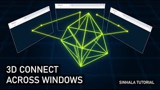 3D object connect separate windows #coding #javascript #treejs #windows #programming #sinhala  #html