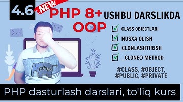 ⭕️PHP 8+ darslari, Objectlar chuqurlashtirilgan clonlashtirish, sayt yaratish, pul ishlash.