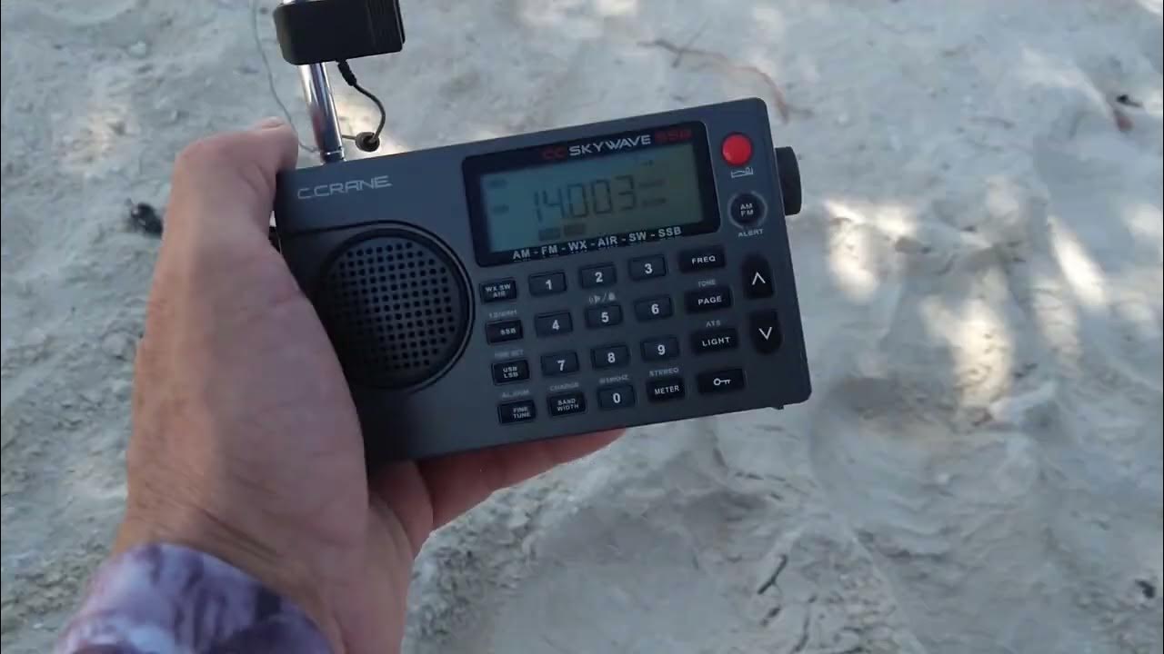 CCrane Skywave SSB Radio, picking up Morse Code on Ocean Cay, Bimini