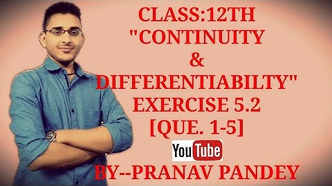 Class12Math|Continuity and Diffrentiability|Chapter 05|Ncert|E.X.5.2(1-5)|Cbse math