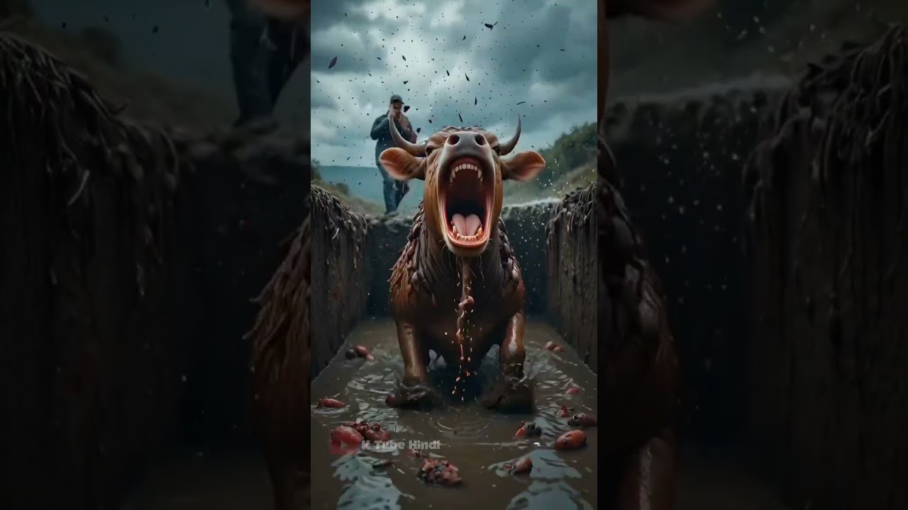 A cow fell into a pit, attacked by deadly fish, rescued in time, yet no one liked or subscribed. Wow