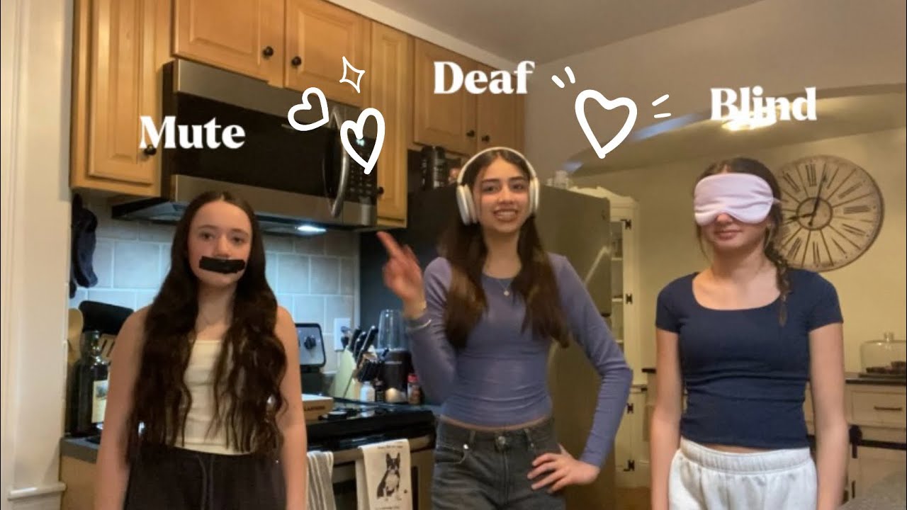 BLIND, MUTE, DEAF COOKING CHALLENGE!!        🙈🙉🙊 *chaotic, fun, and delicious* 