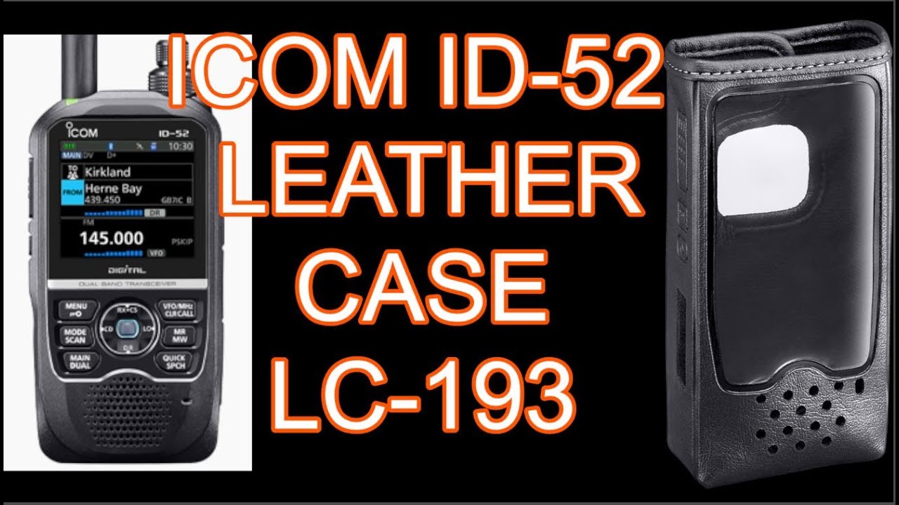 ICOM LC-193 Leather Case - ICOM ID-52 Outdoors UK - YouTube