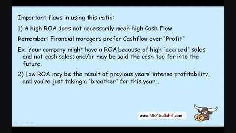 ROA Ratio in 10 min. - Return on Assets Ratio Financial Ratio Analysis Tutorial - YouTube.flv
