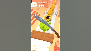 Satisfying Knife Slice Gameplay 😱 | Level 298 Perfect Cut Run 🔪🍎 #Shorts