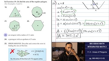 Big Ideas Math [IM2]: 11.3 - Areas of Polygons (Lecture & Problem Set)