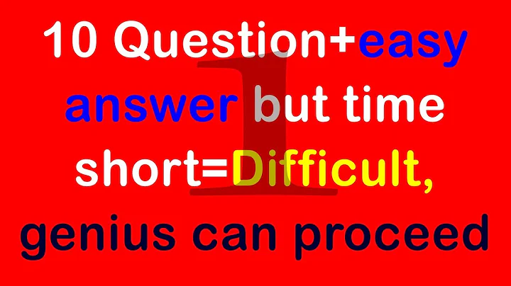 Real IQ Test Question and Answer-How Smart Your IQ-Intelligence Test (10 question)part-1