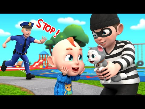 Don’t Follow Unfamiliar Pets 🚨 | Police Song for Kids | Safety Nursery Rhymes | Rosoo