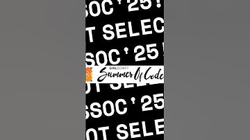 Selected as a contributor in GSSoC