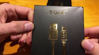 TOPK Magnetic Braided USB Charging Cable Unboxing